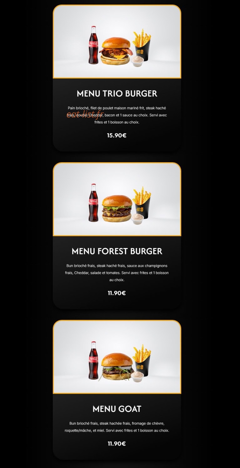 Mister Burger & Fries — carte page 3