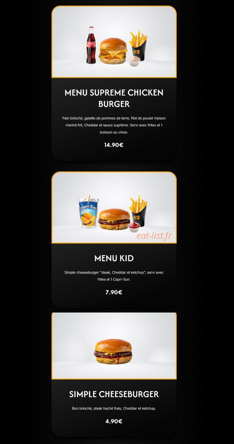 Mister Burger & Fries — carte page 4