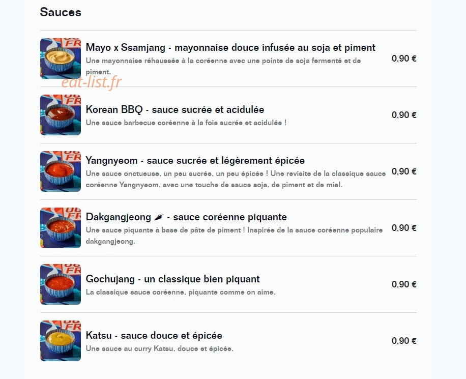 Out Fry — carte page 4
