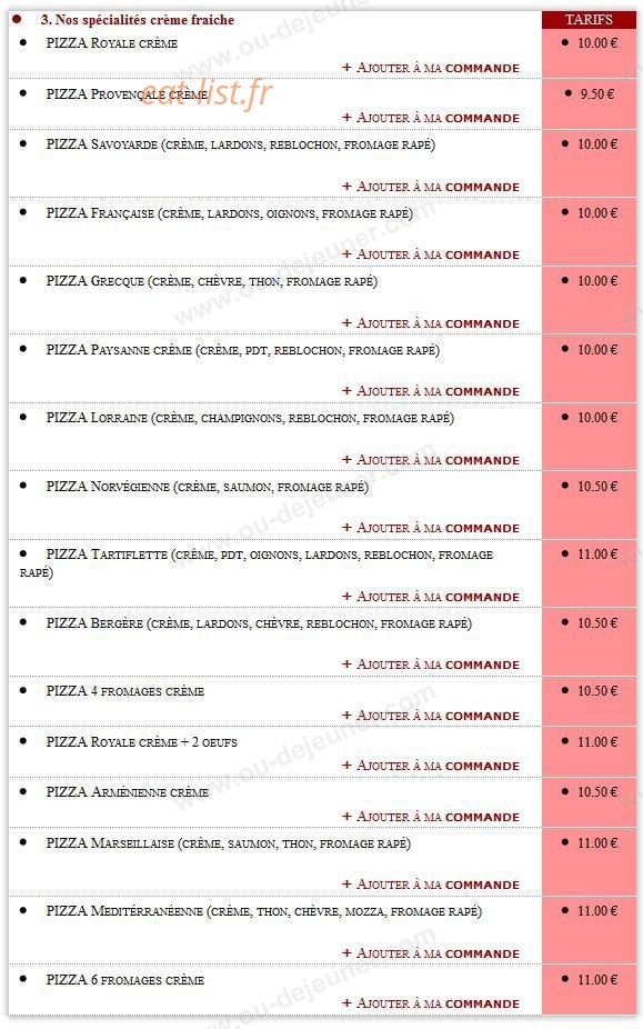 Pizza Rico — carte page 3