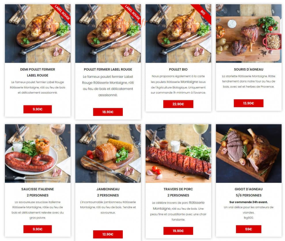 Carte et menu de Rôtisserie Montaigne à Marseille 9 — Menus