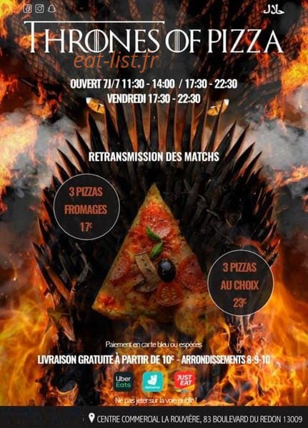 Thrones Of Pizza — carte page 1