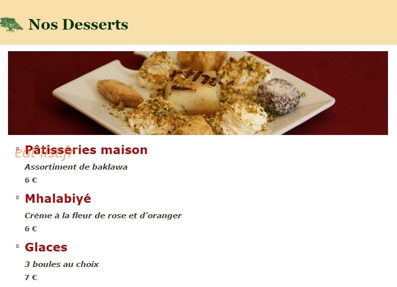 Villa Mont Liban — carte page 6
