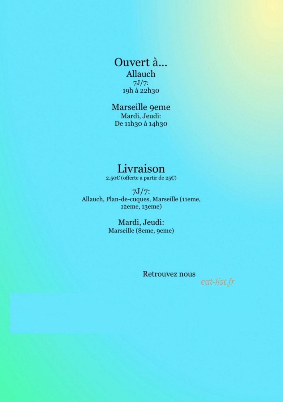 YT Burgers — carte page 2