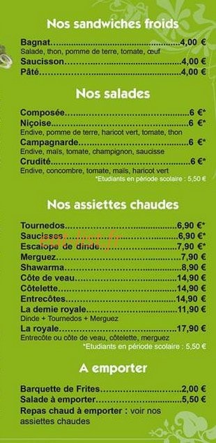 Chez Jamin — carte page 2