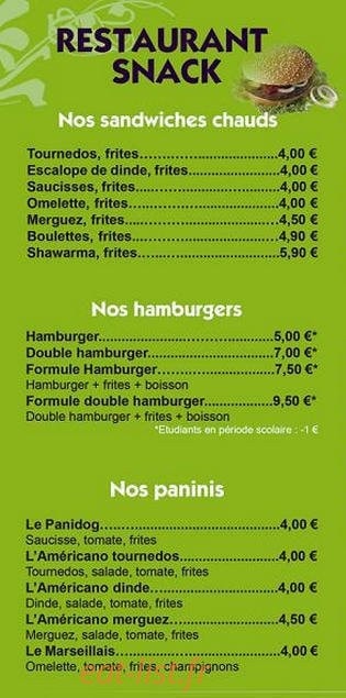 Chez Jamin — carte page 1