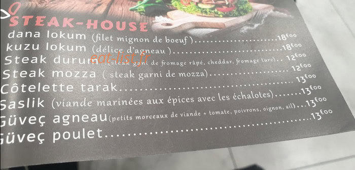 Dürüm Kebab La Capelette — carte page 2
