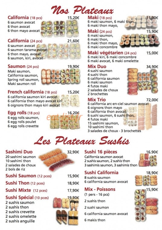 Koni Sushi — carte page 4