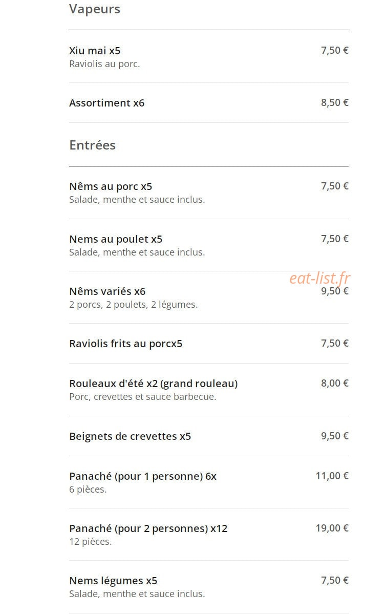 L'Orchidée — carte page 6
