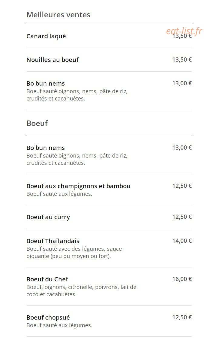 L'Orchidée — carte page 1