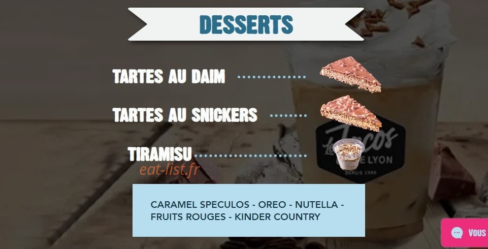 Le Tacos de Lyon — carte page 5