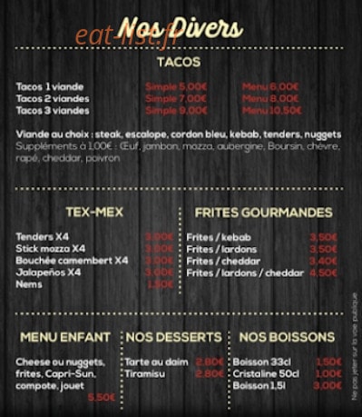 Le Very Table — carte page 4