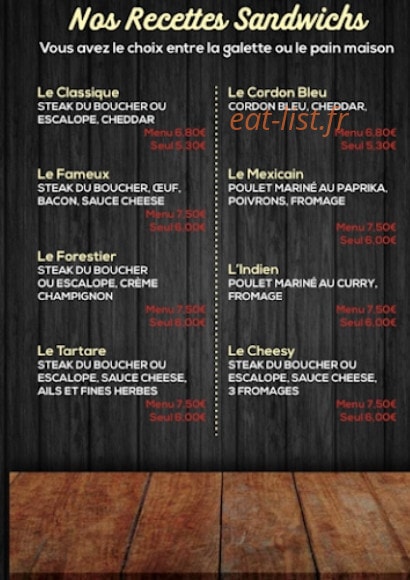 Le Very Table — carte page 3