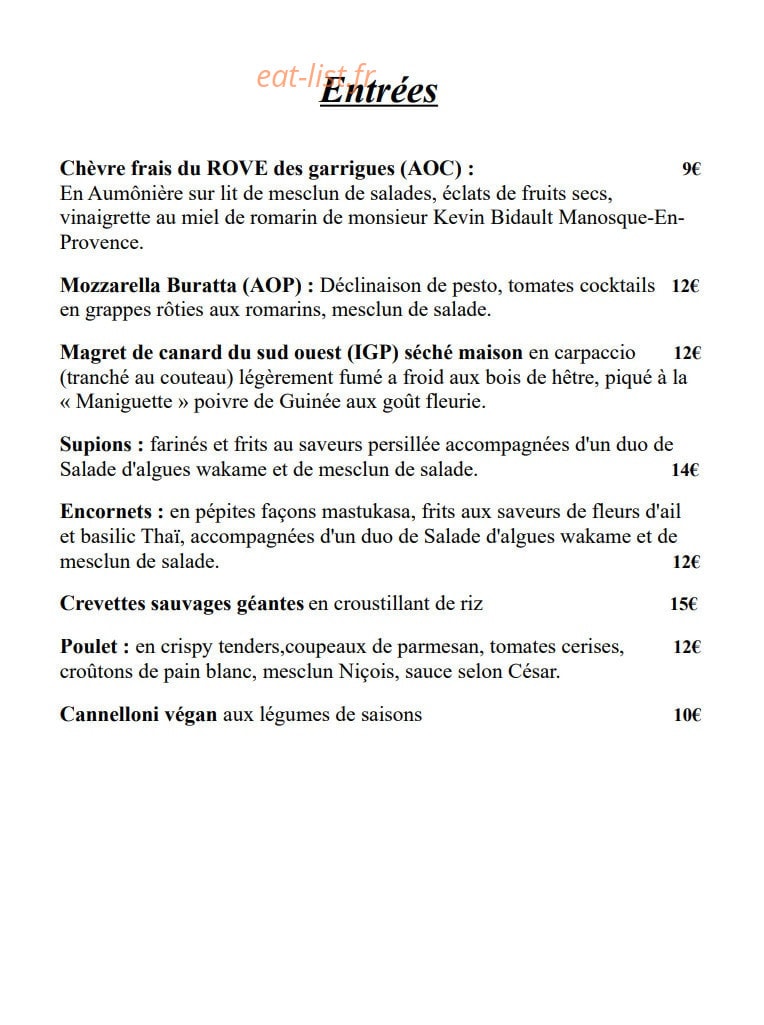 O Very Table — carte page 1