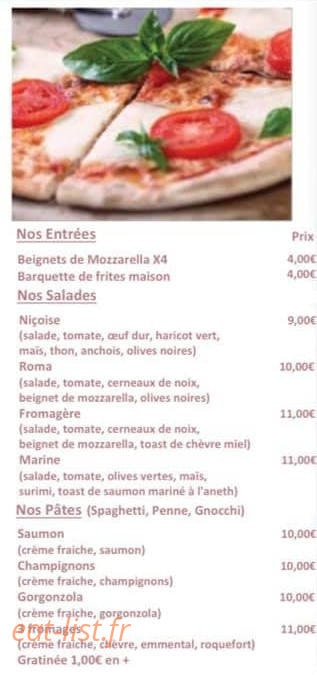 Pizza Tova — carte page 2