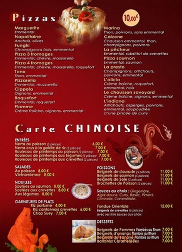 Presto pizza — carte page 3