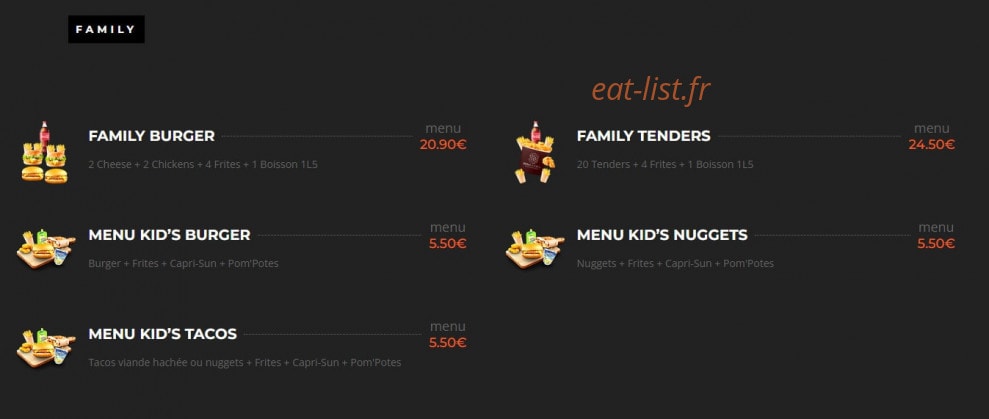 Regal Food's — carte page 6