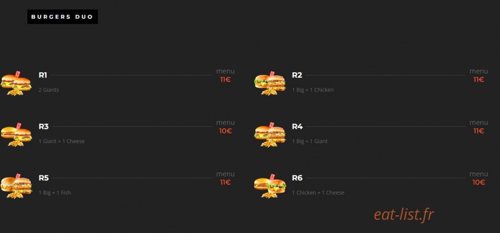 Regal Food's — carte page 3