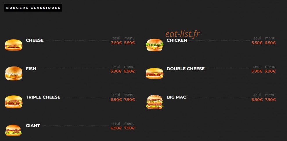 Regal Food's — carte page 2