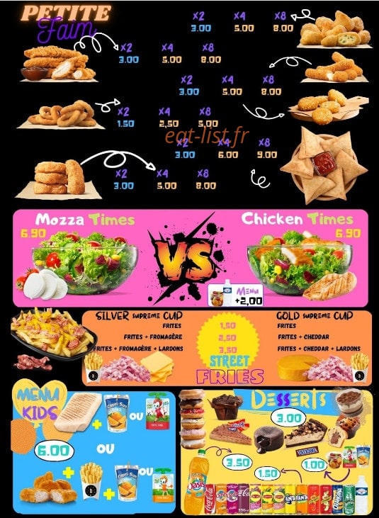 Tacos Times — carte page 4