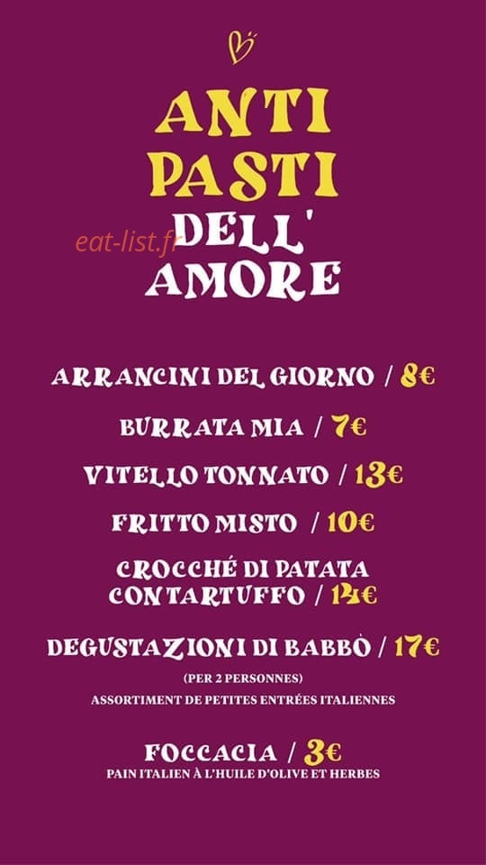 Babbo — carte page 1