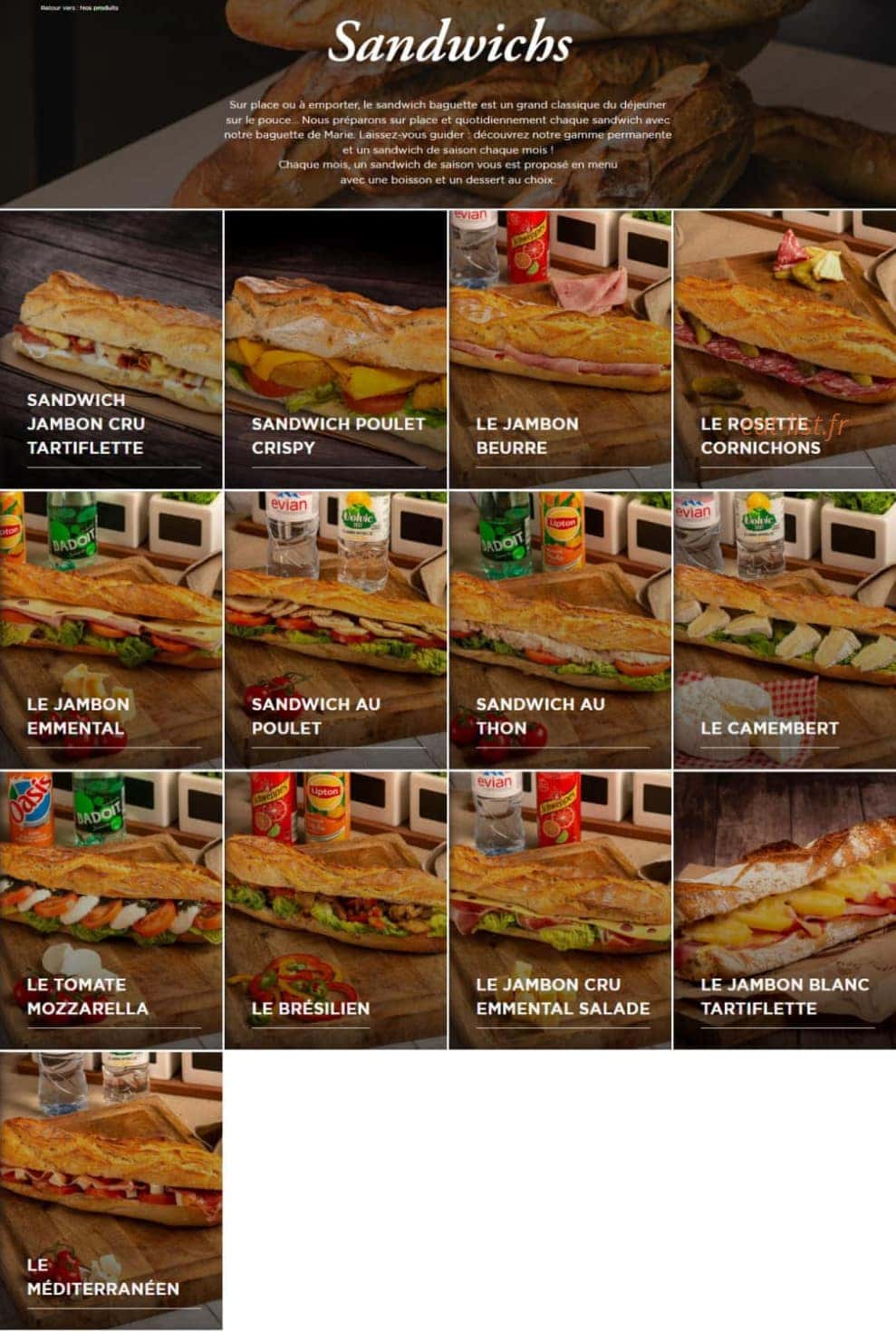 Boulangerie Marie Blachère — carte page 10
