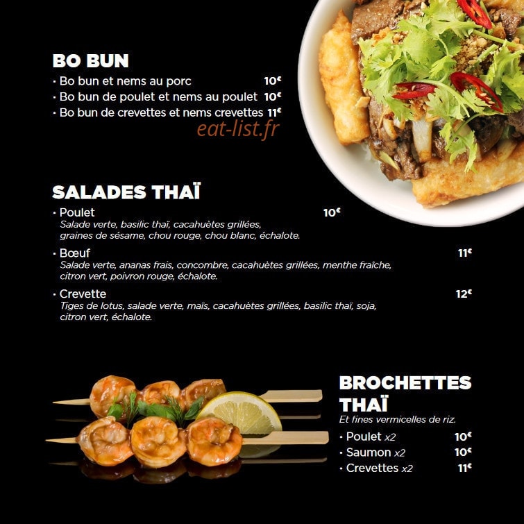 Côté Thaï — carte page 3