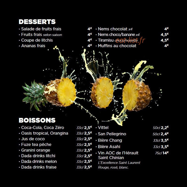 Côté Thaï — carte page 11