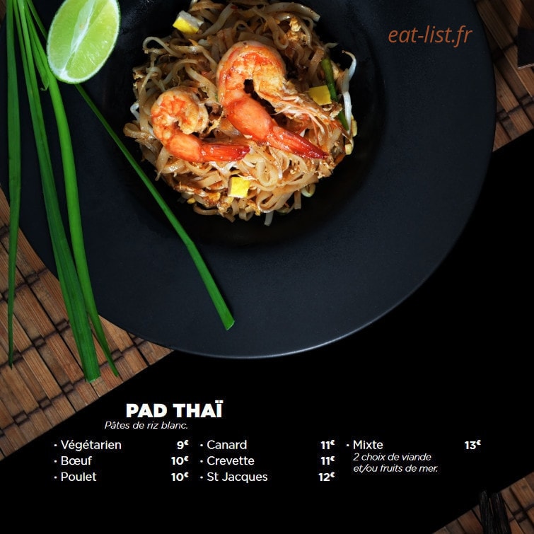Côté Thaï — carte page 4