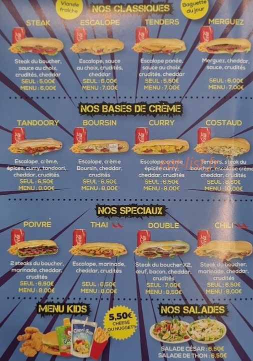 Fusion food — carte page 3