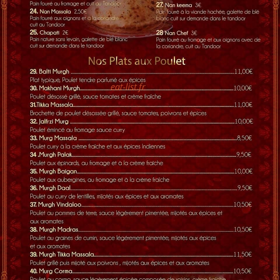 Indian palace — carte page 5