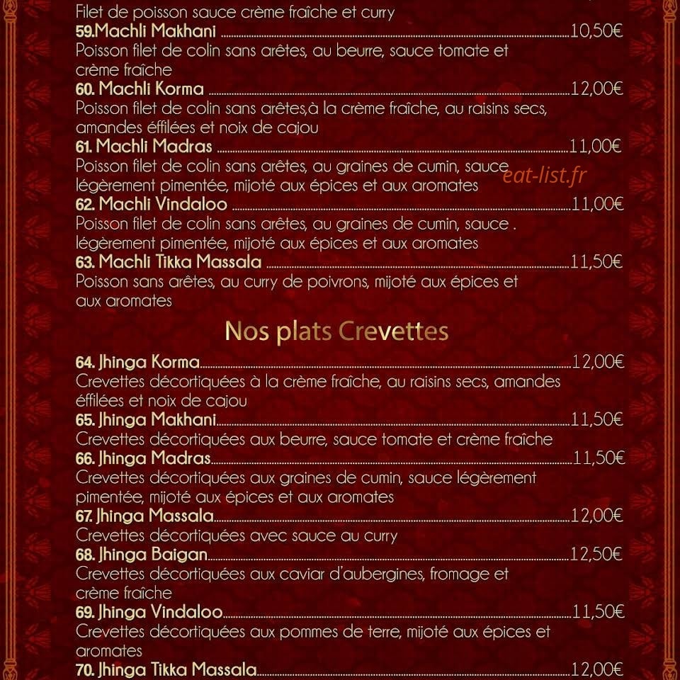 Indian palace — carte page 6