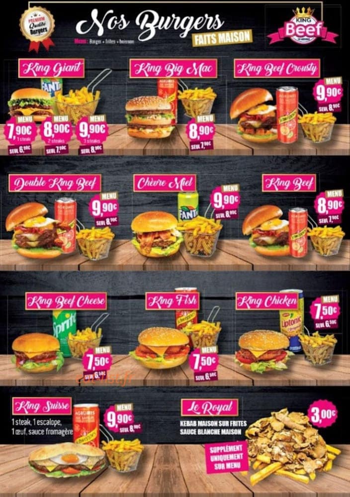 King beef — carte page 2