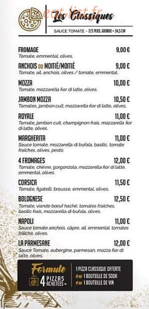 Les minots pizzaÏol's — carte page 1