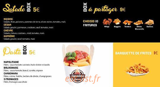 Little Supreme Tacos — carte page 3