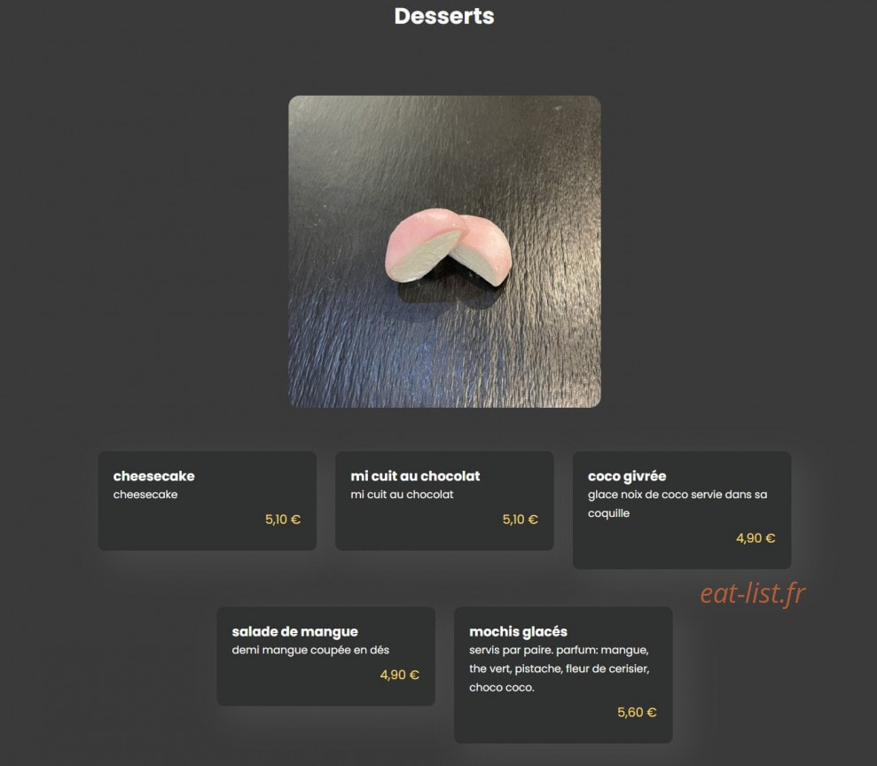 Mi sushi — carte page 13