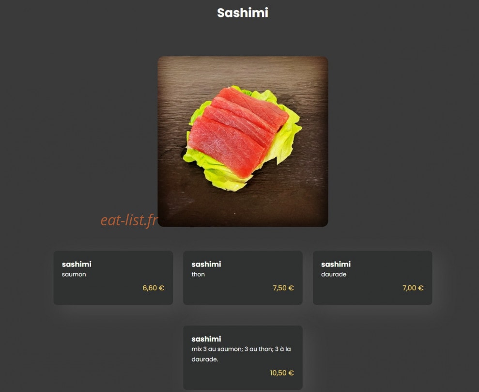 Mi sushi — carte page 8