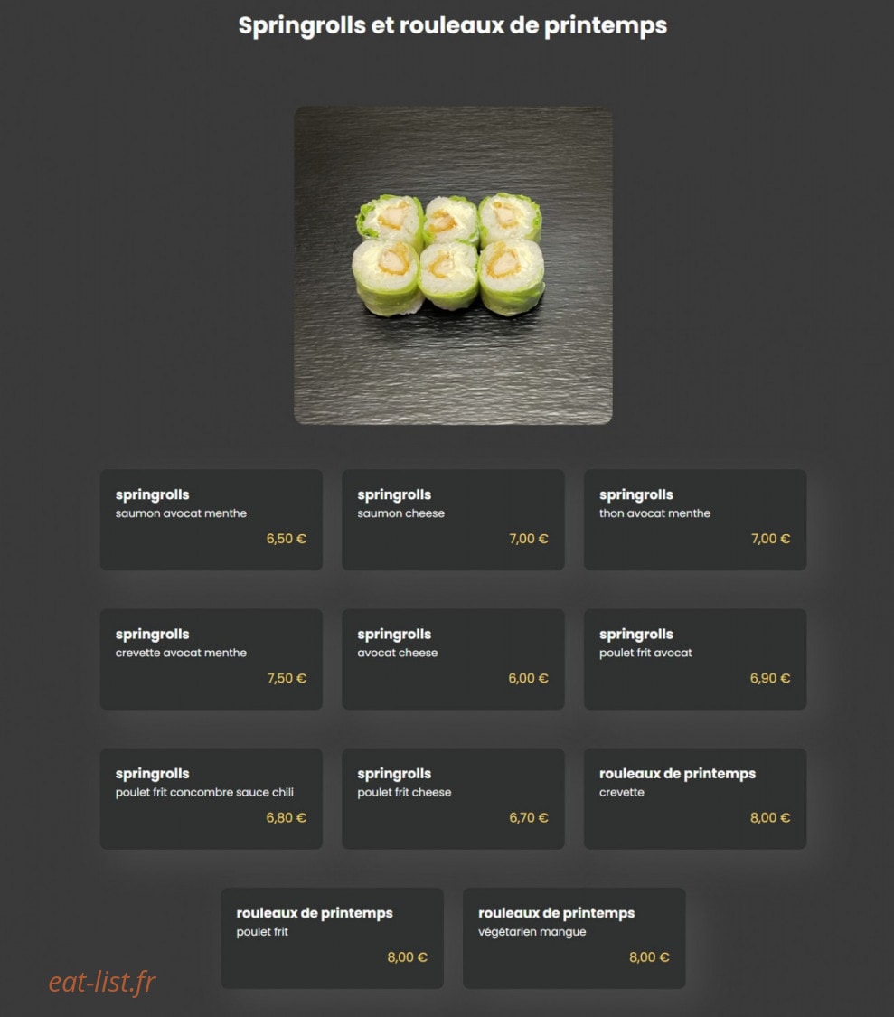 Mi sushi — carte page 5