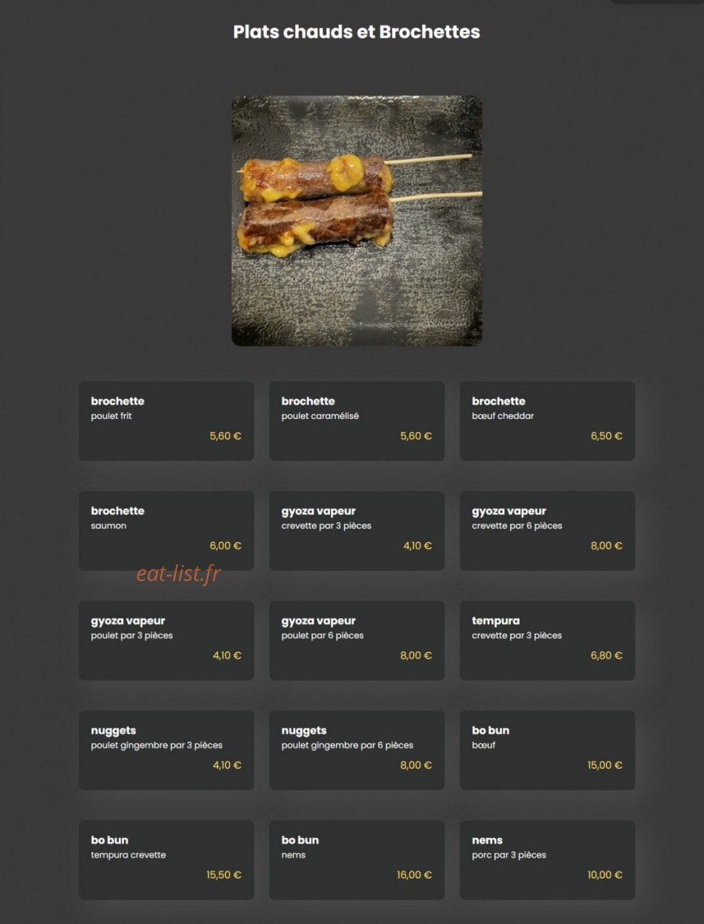Mi sushi — carte page 10