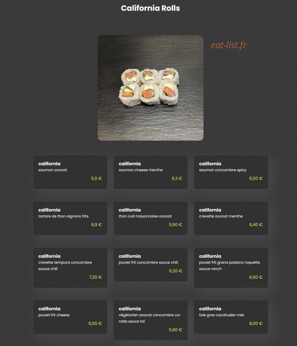 Mi sushi — carte page 4