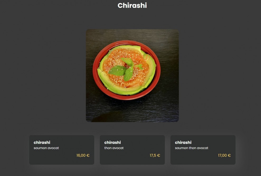 Mi sushi — carte page 7