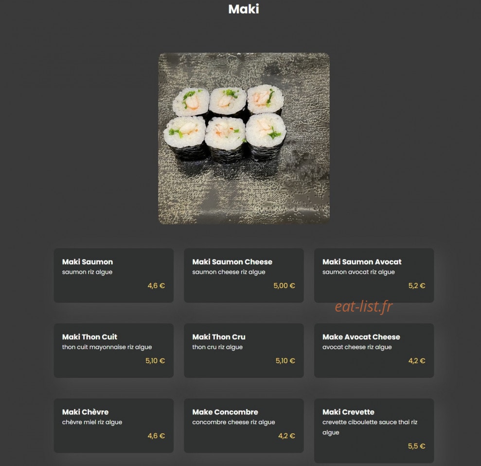 Mi sushi — carte page 3