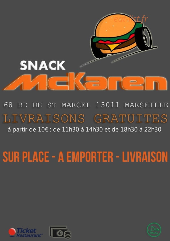 Snack McKaren — carte page 1
