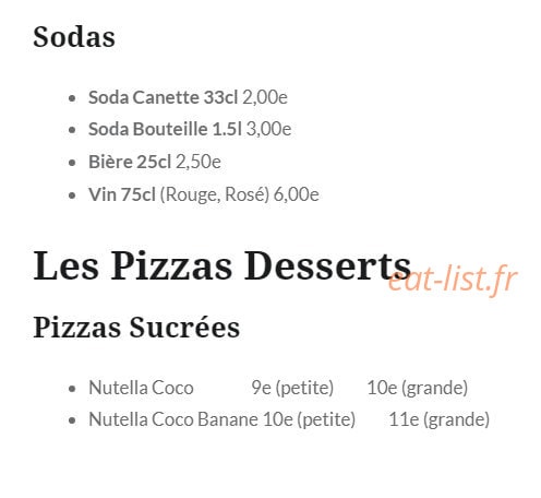 Storia Pizza — carte page 5