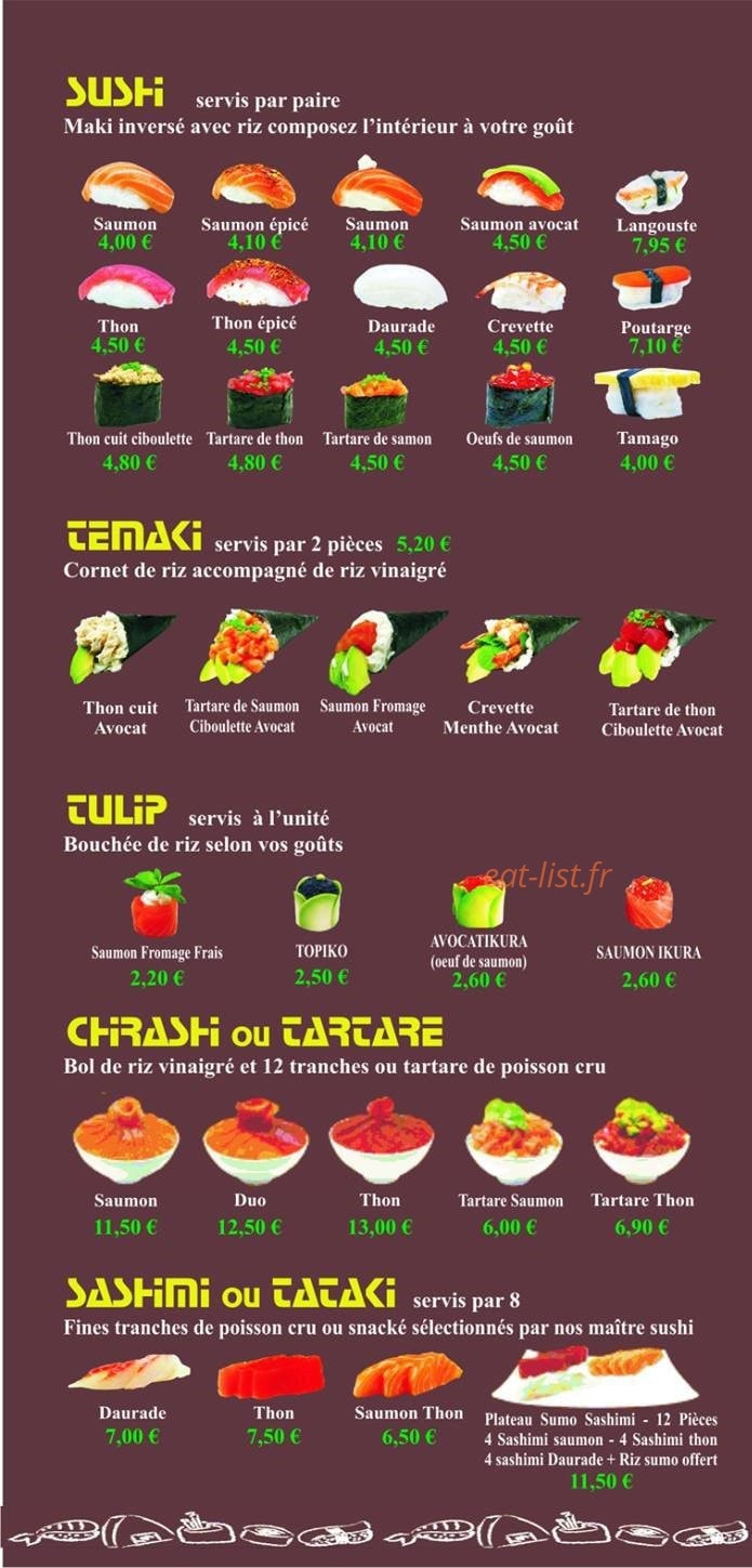 Sumo sushi — carte page 2