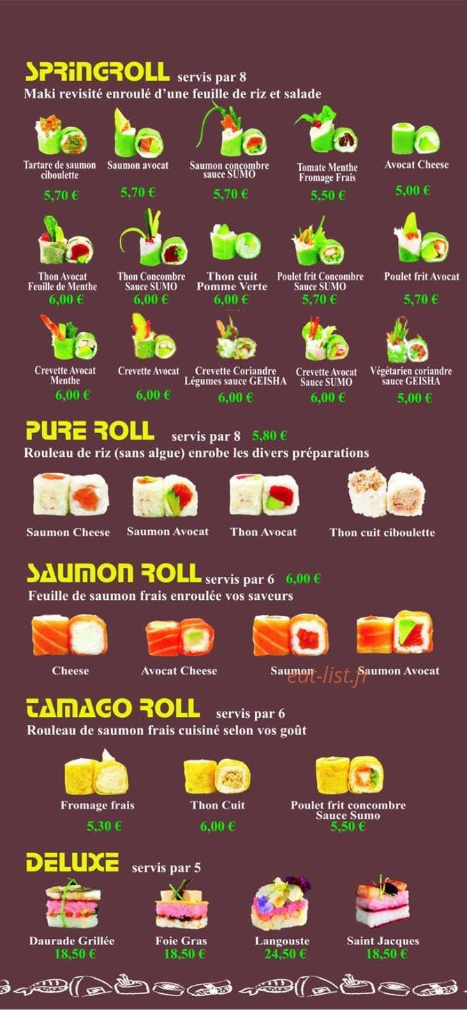 Sumo sushi — carte page 6