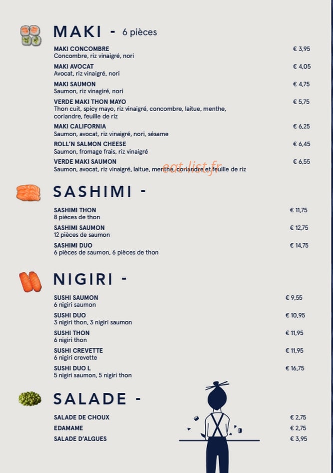 Sushi Daily — carte page 2