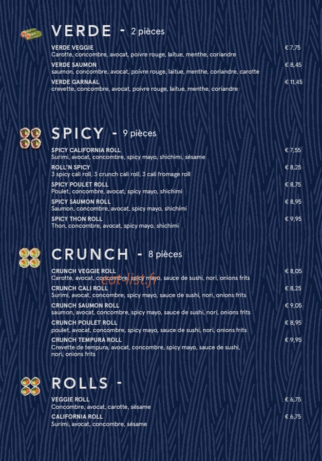 Sushi Daily — carte page 3