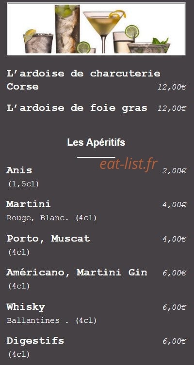 Brasserie le Terminus — carte page 3