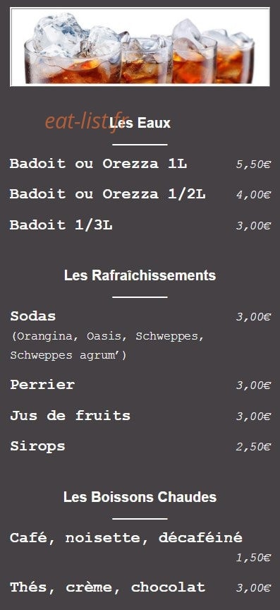 Brasserie le Terminus — carte page 6